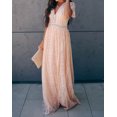 thumbnail image 4 of Women's Pink Fill Your Heart Lace Maxi Dress, 4 of 23