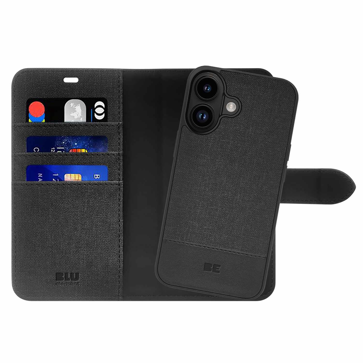 Blu Element Étui Folio 2-in-1 Noir pour iPhone 17