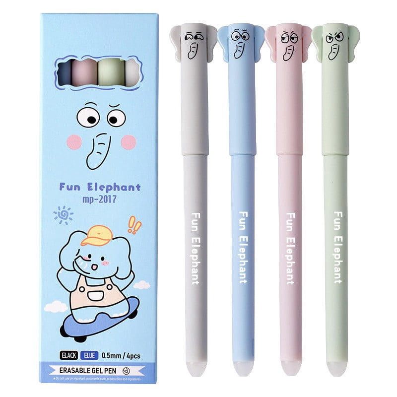 Dvkptbk Erasable Gel Pen Bear Series Erasable Pen Speed Dry Heat Erasable Black Pen Student Stationery 10ml office supplies