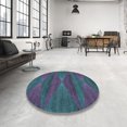 thumbnail image 3 of Ahgly Company Tapis d'Intérieur à Motifs Rectangle Bleu Ardoise Foncé, 3' x 5', 3 of 6