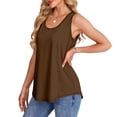 thumbnail image 4 of Dealovy Womens Tank Tops Sleeveless Casual Summer Solid Color Loose Fitted Casual Flowy Basic Tees Outfits, 4 of 7