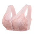 thumbnail image 2 of Clearance Sale 2025 Intimates Women's Adjustable Sports Front Closure Extra-Elastic Breathable Lace Trim Bra, 2 of 9