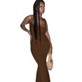 thumbnail image 1 of stanreset Jupe Longue Bodycon Robe de Soirée Vêtements pour Cami Spaghetti Sans Manches Forme du Corps Polyvalent Jolie Tenue d'Été Brun/l, 1 of 6