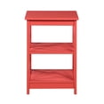 thumbnail image 4 of Convenience Concepts Oxford Table d'Appoint avec Étagères, Fini Bois Rose Corail, 4 of 6