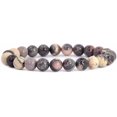 thumbnail image 2 of Bracelet Extensible Unisexe en Perles Rondes de 8 mm avec Pierre Précieuse de Jaspe Natural Exotica 7 Pouces, 2 of 3
