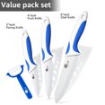 thumbnail image 3 of 3-Piece Ceramic Knife Set with Covers-Sharp White Blade Rust Proof Kitchen Knives Stain Resistant Household Vegetables Slicing Tool, 3 of 3