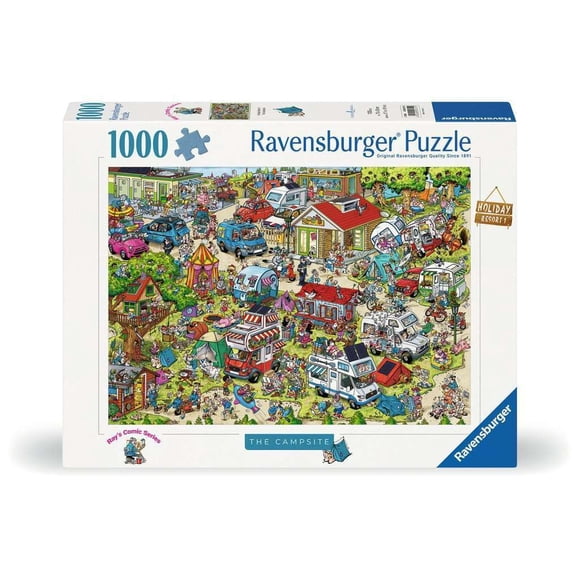 Ravensburger Ray's Comic Series The Campsite 1000 Piece Jigsaw Puzzles for Adults and Kids Age 12 Years Up