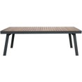 thumbnail image 3 of Armen Living Nofi Modern Teak Wood & Metal Dining Table in Brown/Charcoal, 3 of 5