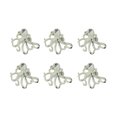 thumbnail image 1 of Set of 6 Octopus Drawer Pulls, 2.25 Inch Long Distressed White Cast Iron, 1 of 4