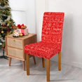 thumbnail image 3 of Merry Christmas Chair Covers for Dining Room Set of 6, Red Xmas Stretch Dining Chair Cover 6 Pieces, Washable Kitchen Chair Slipcovers 6 Pack, Removable Seat Protector for Christmas Decor, 3 of 4