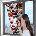 thumbnail image 5 of Rainbow Floral Static Cling Window Film Removable Decal For Glass Doors Privacy Sticker Botanical Designs No Sun Blocking, 5 of 5