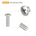 thumbnail image 4 of Unique Bargains Vis de Machine à Tête Ovale M5x20mm, Lot de 50 Vis à Tête Fraisée Légèrement Relevée en Acier Inoxydable 304, 4 of 5