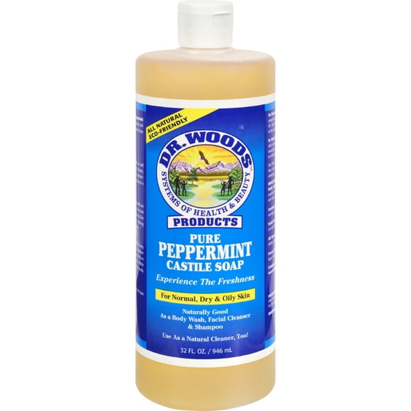 Dr. Woods Savon de Castille Pur Menthe Poivrée - 32 fl oz
