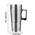 thumbnail image 4 of TIELUTT Stainless Steel Car Travel Heating Cup Car Water Heater Travel Portable Heating Cup with Drinking Glasses Ceramic Mugs for Painting Bulk Water Cups Reusable 1950's Juice Glasses Drinking Glas, 4 of 7