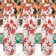 thumbnail image 2 of Pompotops Womens Summer Print Boho Long Maxi Evening Party Beach Floral Long Dress, 2 of 6