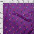 thumbnail image 2 of oneOone Georgette Viscose Fabric Leaves & Floral Block Printed Fabric 1 Yard 42 Inch Wide, 2 of 4