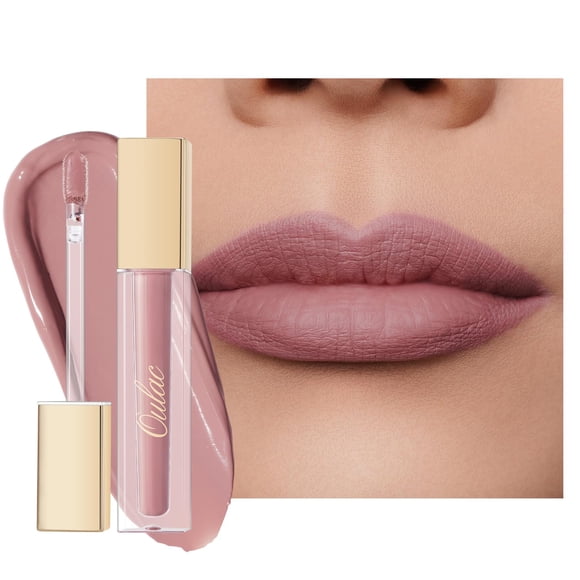 Oulac Liquid Matte Lipstick, Pink Nude Lip Color, Long Lasting Lipsticks for Women, High-Pigmented, Lightweight, Creamy and Melting Texture, Vegan & Clean Beauty, 4.5ml (M16) Dreamy Kiss