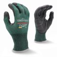 thumbnail image 1 of LINCONSON 3 Pack Level 5 Cut Resistant Safety Performance Series Construction Mechanic PU Work Gloves Thumb Double Reinforced (Medium,Green), 1 of 3