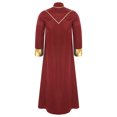 thumbnail image 3 of Moggemol Robe d'Église pour Hommes avec Étole Costume de Prêtre Jeu de Rôle Manches Longues Croix Dorée Rouge m, 3 of 7