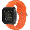 thumbnail image 5 of KOMI Band Compatible with Fitbit Versa 2 Watch,Soft Silicone Replacement Strap for Fitbit Versa/Versa Lite/SE Smart Fitness Watch Orange, 5 of 5