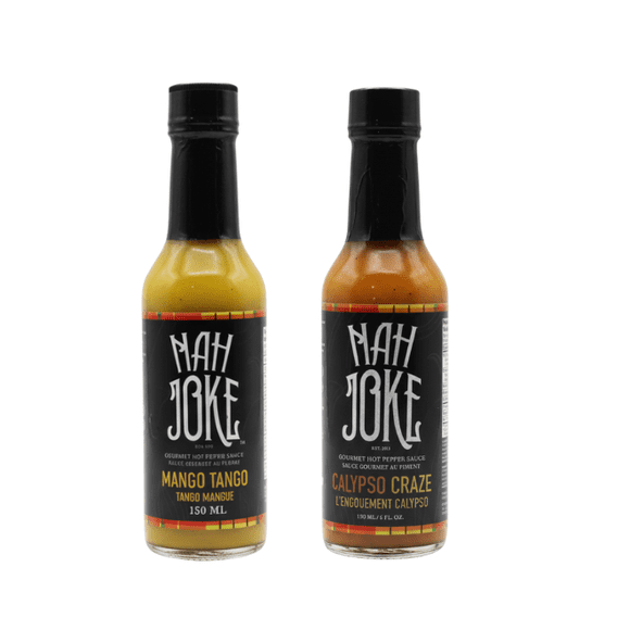 Nah Joke Hot Peppersauce 2 PACK – Mango Tango & Calypso Craze