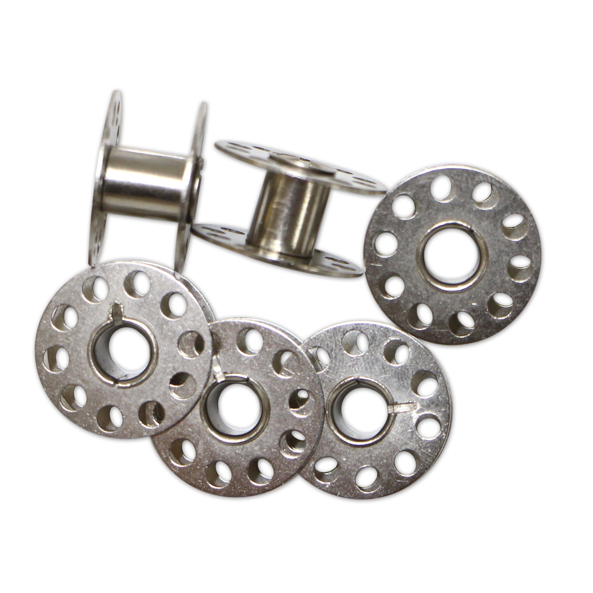UNIQUE CREATIV 10-Holes Japanese Machine Metal Bobbins, 12 pcs