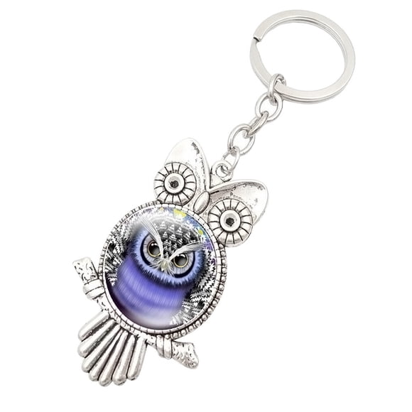 FcBaudy Porte-clés pour Femmes, Porte-Clés Portefeuille, Porte-Clés de Voiture, Porte-Clés Mignon Hibou Porte-Clés en Métal Porte-Clés en Verre Porte-Clés