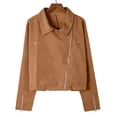 thumbnail image 4 of CEHVOM Femmes à Manches Longues Ouvert Cardigan Court Veste Veste Manteau, 4 of 8