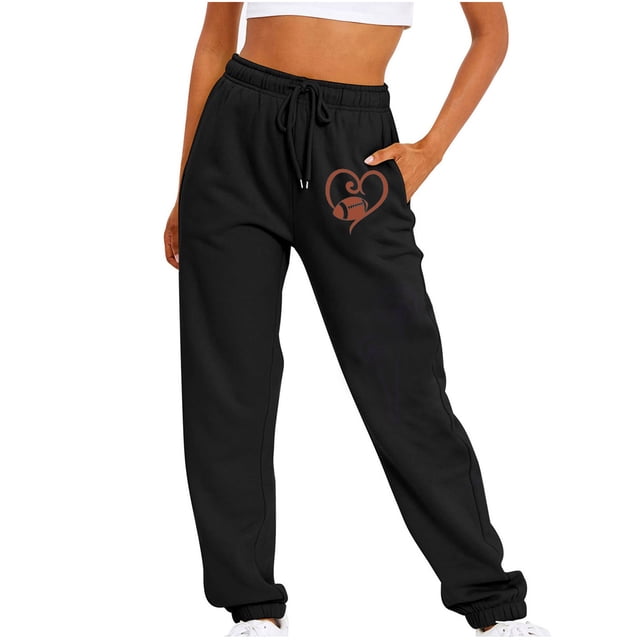 LSLJS Pantalon Long Décontracté de Sport Ample pour Femme à Couleur Unie Imprimée