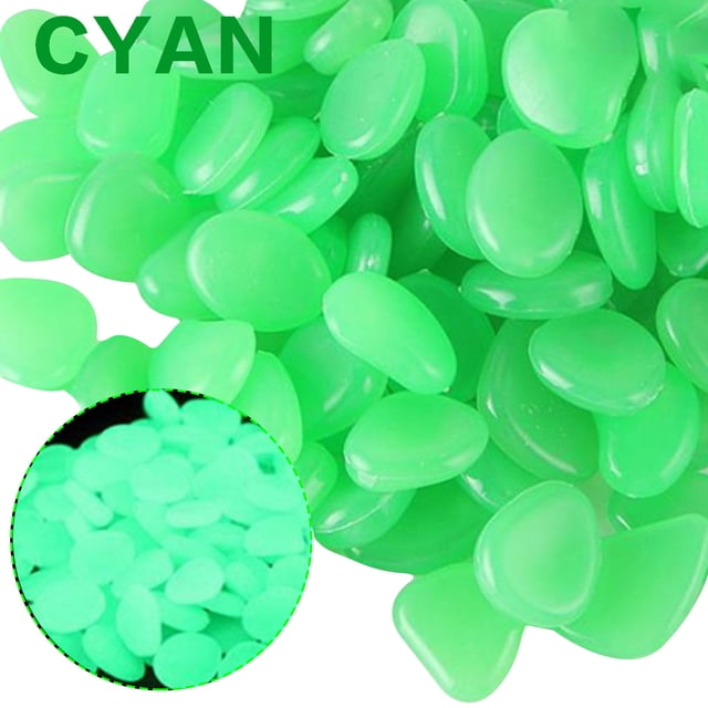 Glow in the Dark Pebbles Luminous Stones Rocks for Garden Aquariums Decoration
