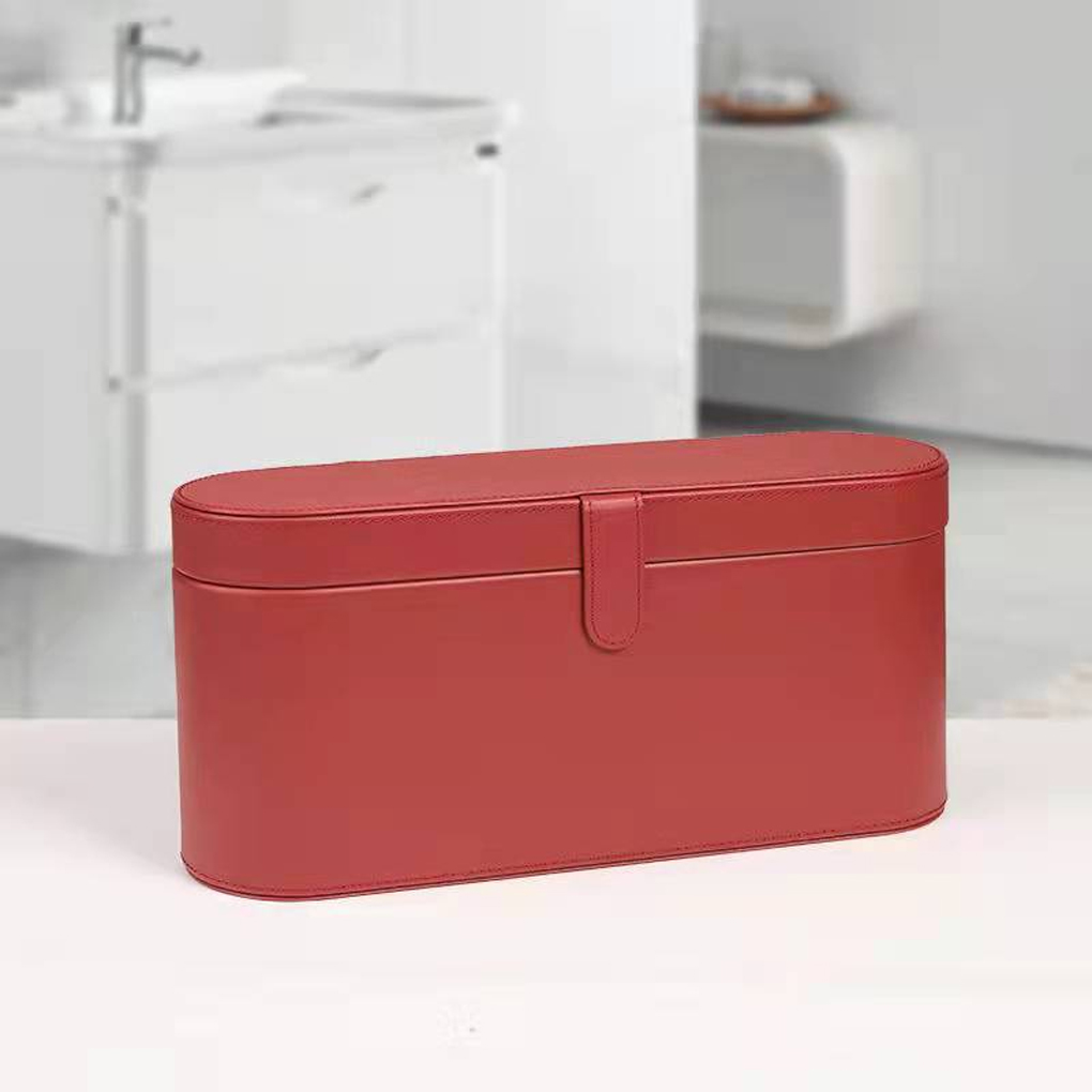 Becaristey Sac de Rangement en PU Grande Capacité pour Séchoir à Cheveux Portable et Léger Grand Éventail d'Usages Noir