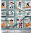 thumbnail image 1 of Soimoi Rayon Fabric Penguin Ocean Print Fabric by Yard 56 Inch Wide, 1 of 3