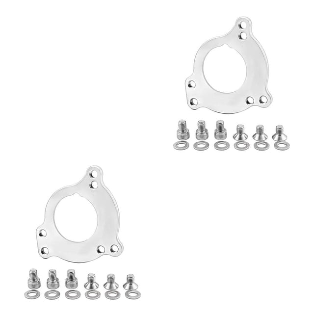 ZheElen Adaptateur de Vélo Plaque de Support Inférieur Guide de Chaîne Conversion en Alliage d'Aluminium Manivelles Portables Professionnelles Réparation Argent 2Ensemble