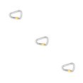 thumbnail image 2 of Decodeary Carabiner LightWeight Wear-Resistant Advanced Technology Wide Application Smooth Surface High Strength Caribeener Clips Silver 3Set, 2 of 6