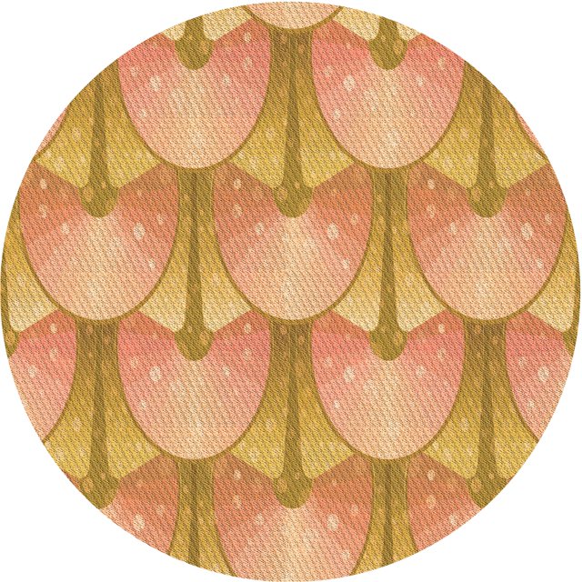 Ahgly Company Tapis Rond Lavable en Machine Intérieur Transitionnel Jaune Orange, 7 Pieds Rond