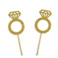 thumbnail image 2 of Darling Souvenir| Wedding Engagement Ring Cupcake Toppers| Party Dessert Decorations - Pack Of 40, 2 of 3