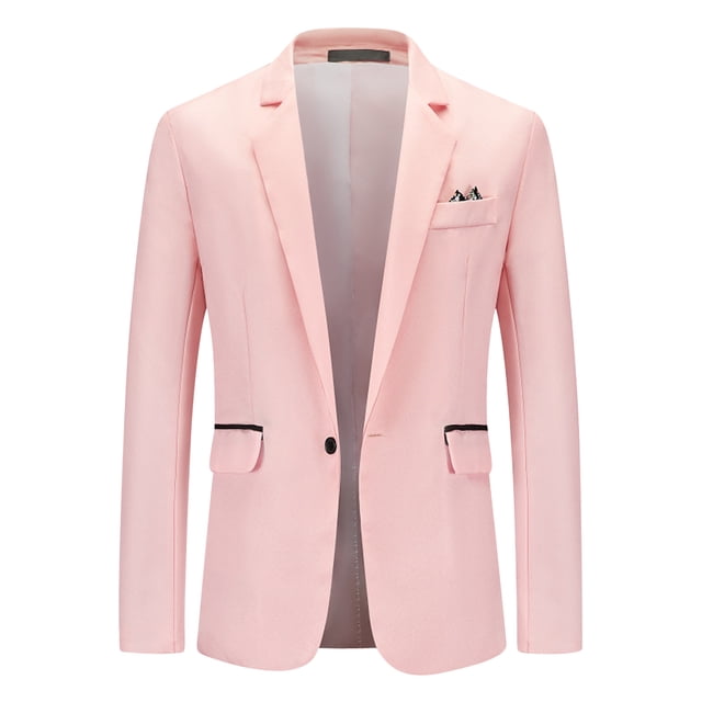 TIMIFIS Mens Suit Jacket Casual Solid Dress Jacket Daily One Button Business Blazer Formal Wedding Prom Blazer