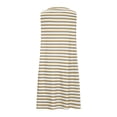 thumbnail image 4 of yoeyez Robes d'Été pour Femmes 2025 Grande Taille Décontractées à Rayures Débardeur Mini Robe d'Été Col Rond Coupe Ample Sans Manches Robe de Vacances Plage avec Poches Jaune,P, 4 of 5