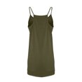thumbnail image 5 of LOVZFMLL Robe d'Été pour Femme à Bretelles Spaghetti, Boutonnée à l'Avant, Mini Robe Décontractée Ample à Encolure en U, Robe Débardeur Droite avec Poches, Vert Armée, TG, 5 of 5