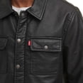 thumbnail image 4 of Levi’s Men’s Full Fleece Lining Faux Leather Jacket, Black, Large, 4 of 6