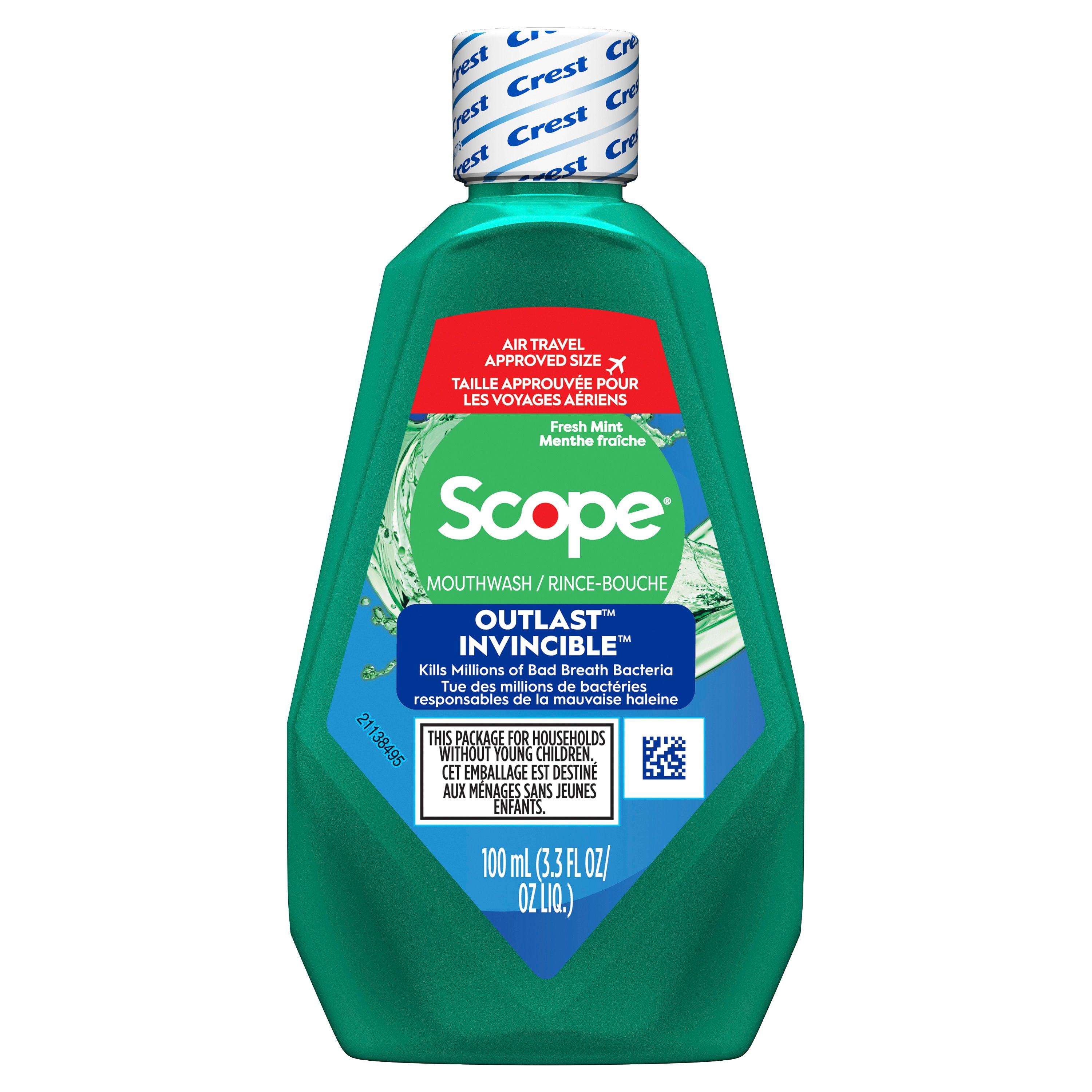 Rince-bouche Crest Scope Invincible, Menthe forte, 100 mL