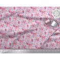 thumbnail image 2 of Soimoi Tissu en Rayonne Imprimé Feuilles & Roses Tissu de Couture Yard 56 Pouces de Large, 2 of 3
