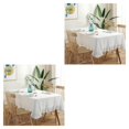 thumbnail image 3 of Baohd Durable And Easy To Wash Tablecloth With Vintage Style Rectangular Table Tablecloth Cotton Dining Tablecloth Table Cover white 140*140CM 2Set, 3 of 6