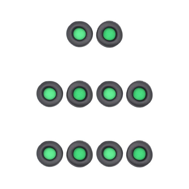 QualitChoice Coussinets d'Oreille Coussins Écouteurs de Jeu Coussinets Ronds en Cuir Manchon en Maille Coussinets de Rechange pour Skullcandy Hehs2.0 Vert 5Ensemble