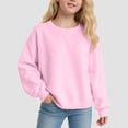 thumbnail image 2 of WUANDIXFA Chandails à Manches Longues pour Filles Chandail à Enfiler à Manches Longues Confortable Doux à la Mode et Décontracté Chandail à Col Rond à Manches Longues pour Filles Rose, 1-2 Ans, 2 of 6