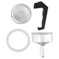 thumbnail image 2 of Espresso Coffee Moka Pot Replacement Parts Handle,Gasket Seal,Funnel,Filter, 2 of 9