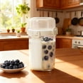 thumbnail image 2 of Glass&Bottle Yogurt Cups With Lids And Spoons for Overnight Oats Containers 28 Oz Reusable Breakfast Cereal Yogurt Cups with Topping Compartment— Kitchen Storage, 2 of 5