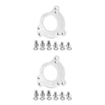 thumbnail image 2 of ZheElen Adaptateur de Vélo Plaque de Support Inférieur Guide de Chaîne Conversion en Alliage d'Aluminium Manivelles Portables Professionnelles Réparation Argent 2Ensemble, 2 of 6