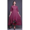 thumbnail image 2 of Bimba Kurtis Indiennes Roses à Chevrons Géométriques Imprimés pour Femmes, Tenue de Fête, Longue Anarkali Kurta Kurti Indienne-Xx-Grand, 2 of 5