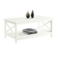 thumbnail image 3 of Convenience Concepts Oxford Collection Table Basse avec Tablette, Ivoire, 3 of 5